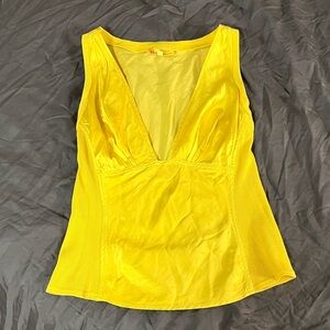 Catherine Malandrino Yellow Silk Top